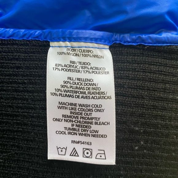 Calvin Klein puffer vest Black and Royal Blue with Down fill size S - Picture 6 of 11